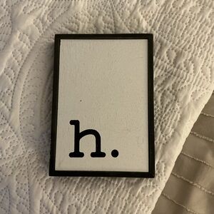 Black and White Framed Letter Art